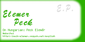 elemer peck business card
